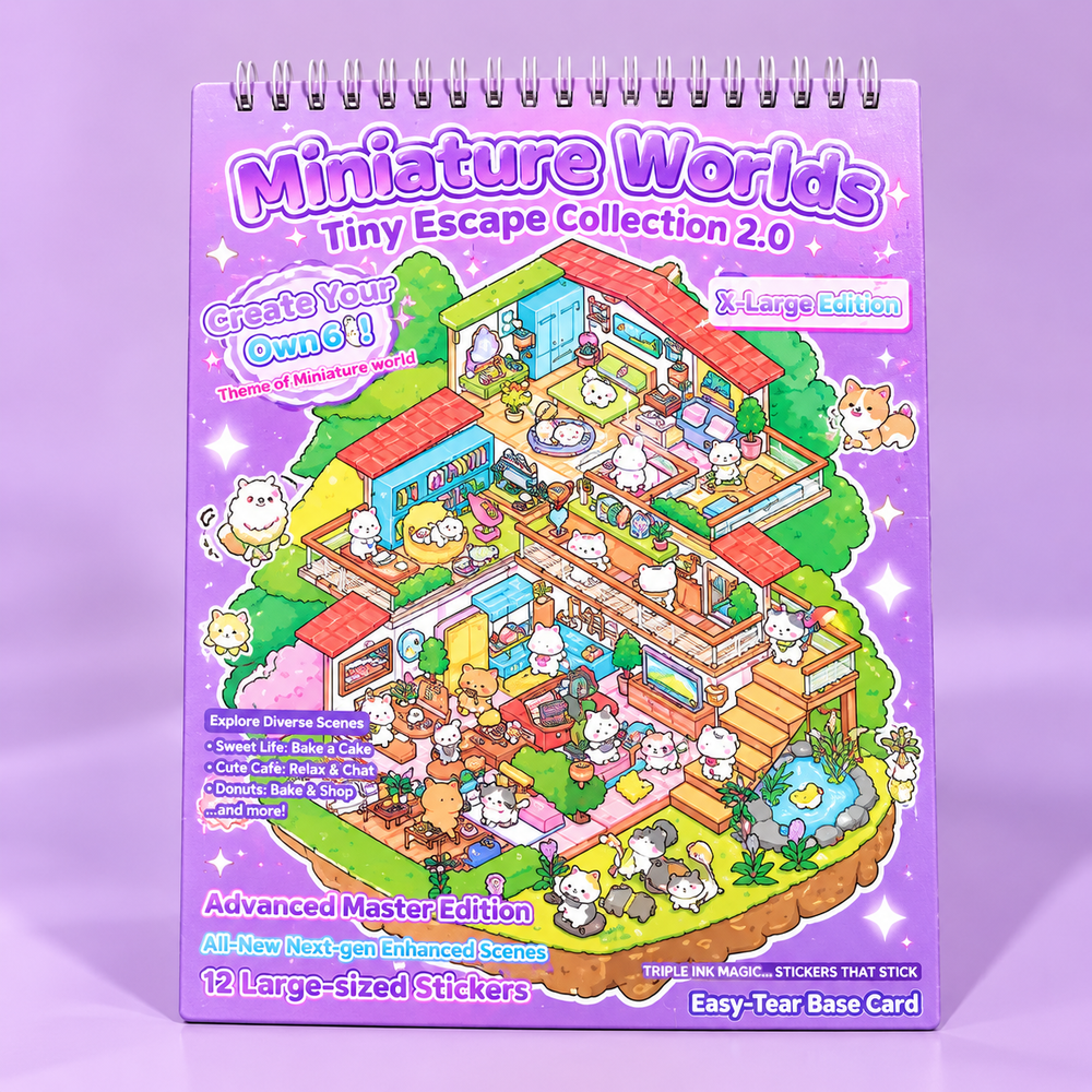 Mini World – 3D Sticker Book A4