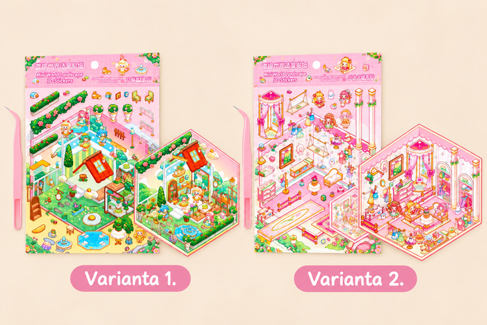 3D Sticker Scene – Garden House A5