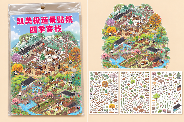 3D Sticker Scene – Big Mini World A4