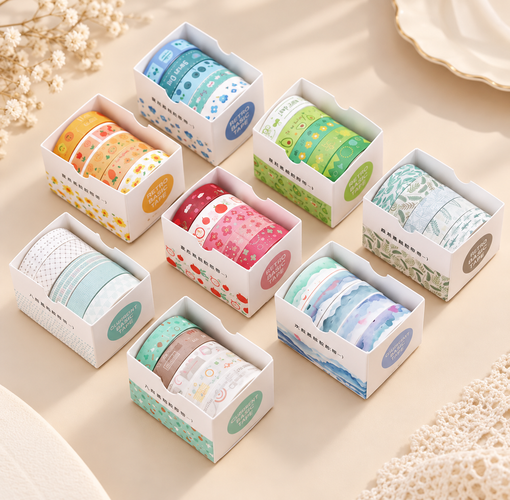 Decorative washi tapes – set of 5 pcs