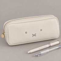 Pencil case with embroidery and a zipper