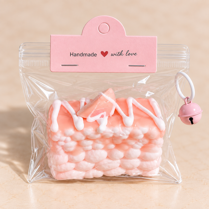 Peach cream slice