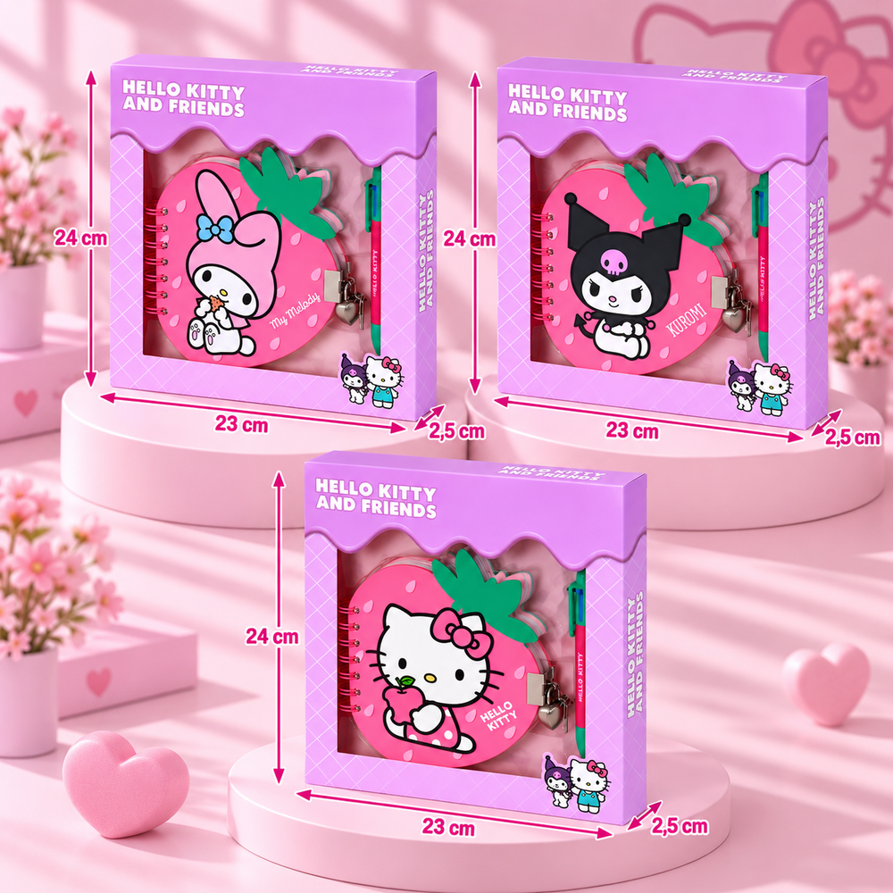 Sanrio Strawberry Diary with a 6-Color Pen