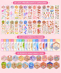 Mini 3D sticker book – collection of mini scenes A5