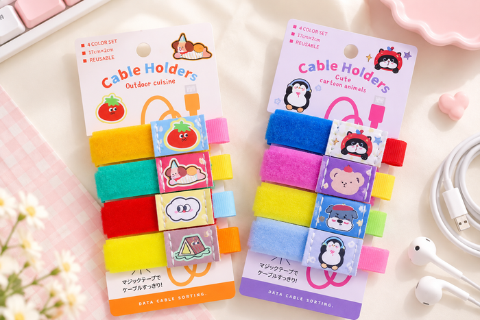 Kawaii cable organizers – 4-piece set